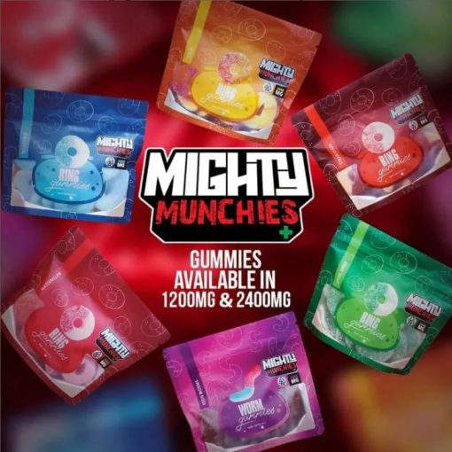 Mighty Munchies Blueberry Rings Infused Gummies 1200MG - Image 2